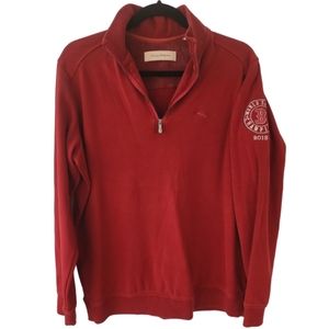 Tommy Bahama Boston Red Sox World Series Champs 2013 Red Half-Zip Sweatshirt S